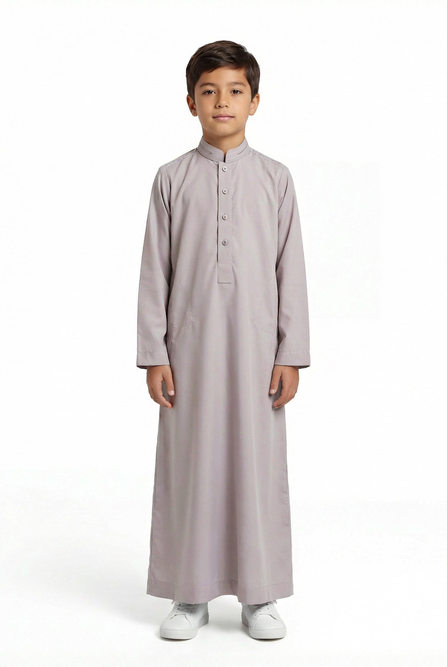 Collared Thobe Beige 962 Col 3