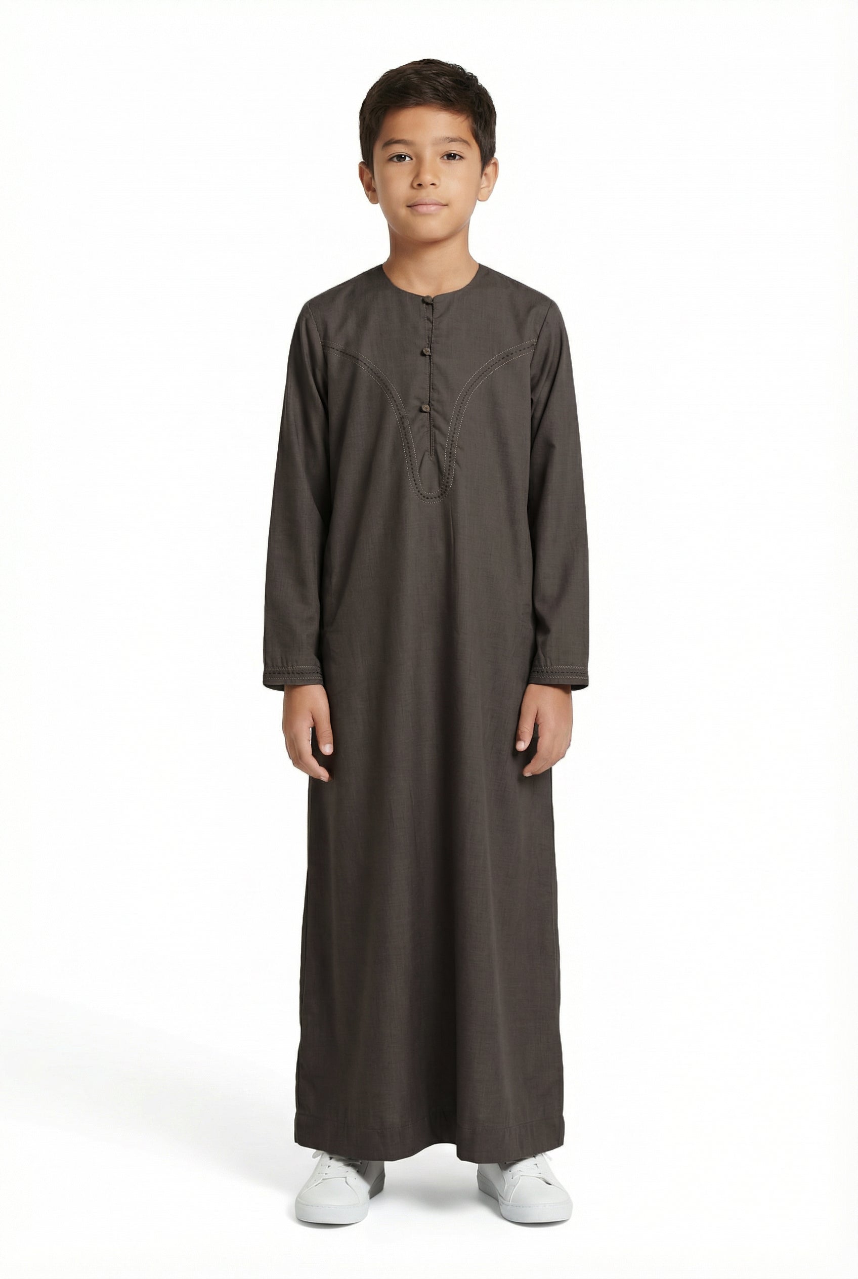 Boys Omani Thobe Brown 965 Col 04