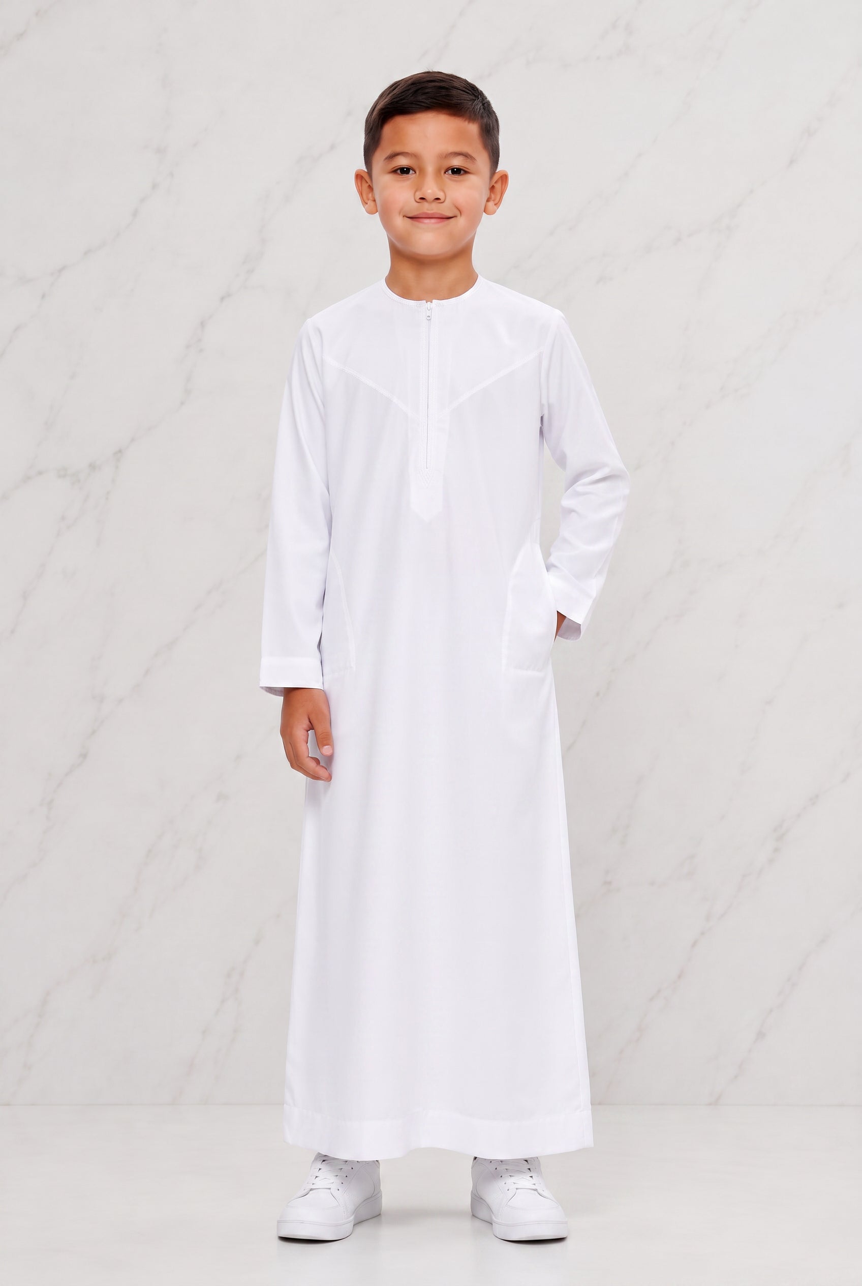 Omani Boys White Thobe ASB - K19 COL 18