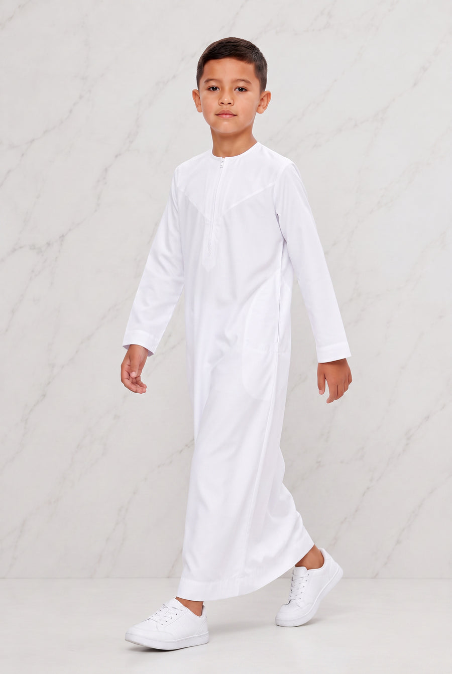 Omani Boys White Thobe ASB - K19 COL 18