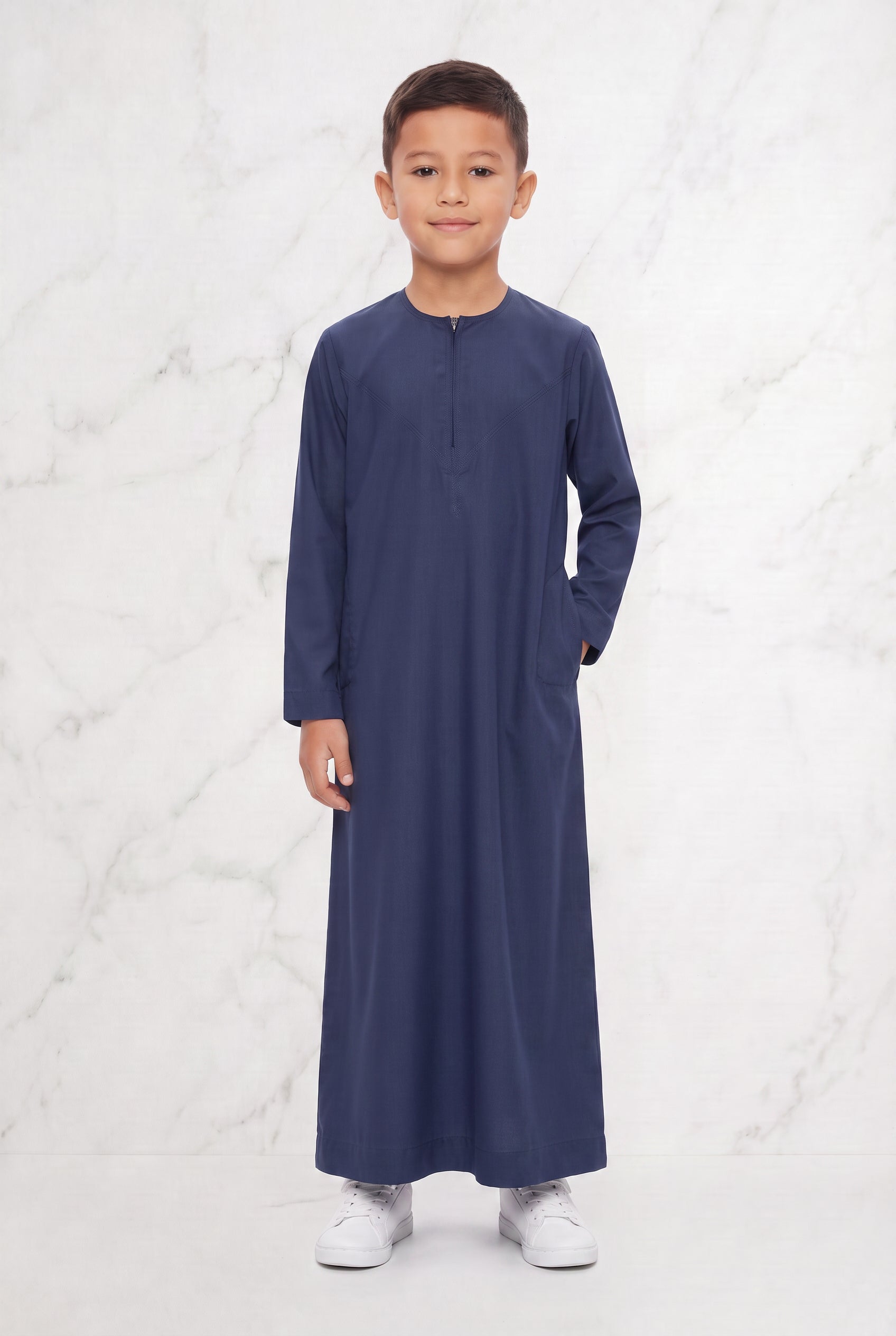 Kids Omani Navy Thobe ASB- K21 COL 10