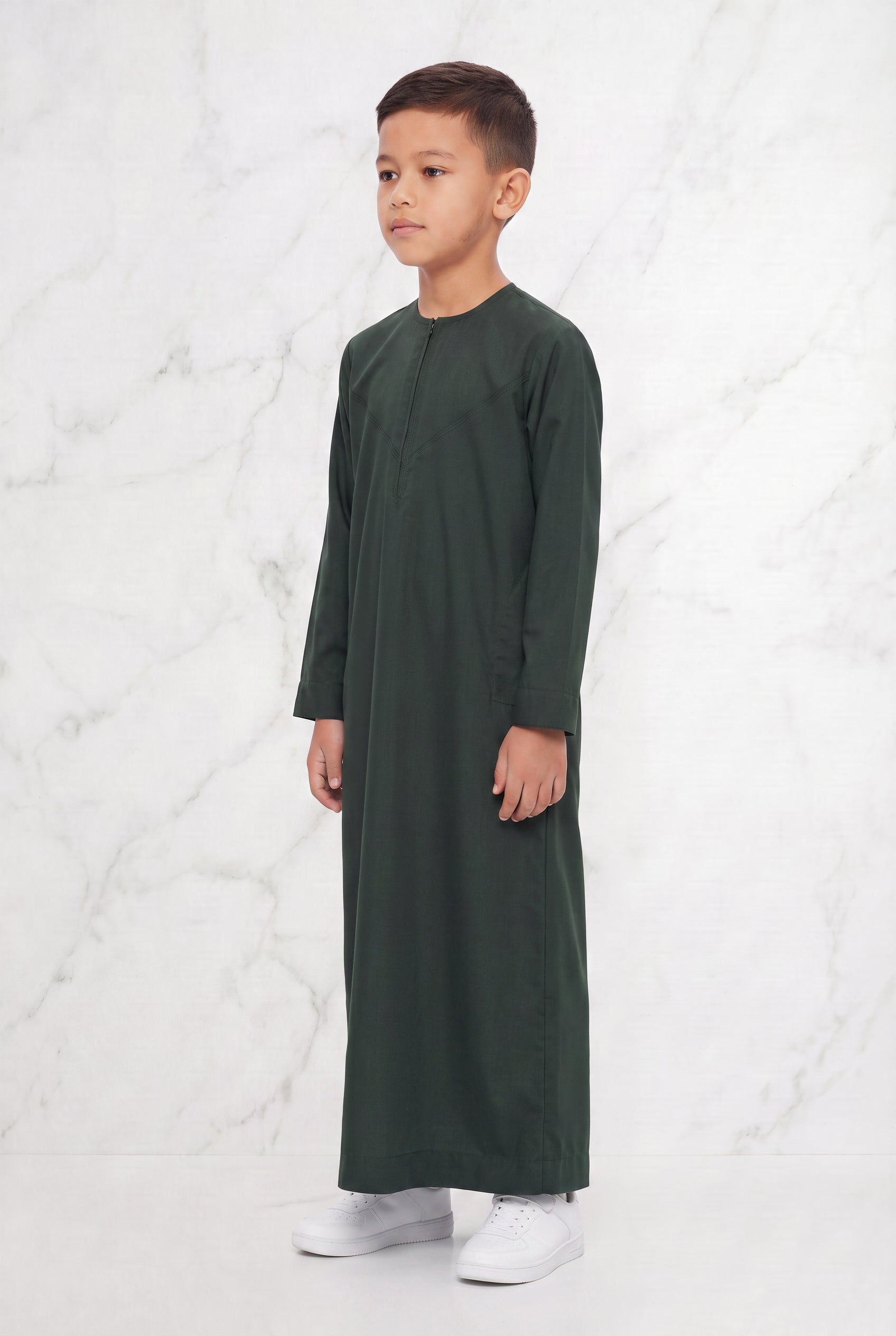 Boys Omani Thobe Olive Green K23 Col 17