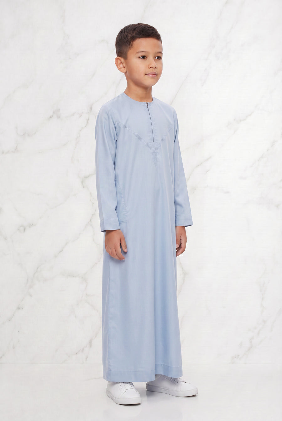 Boys Omani Satin Thobe Baby Blue K29 Col 08