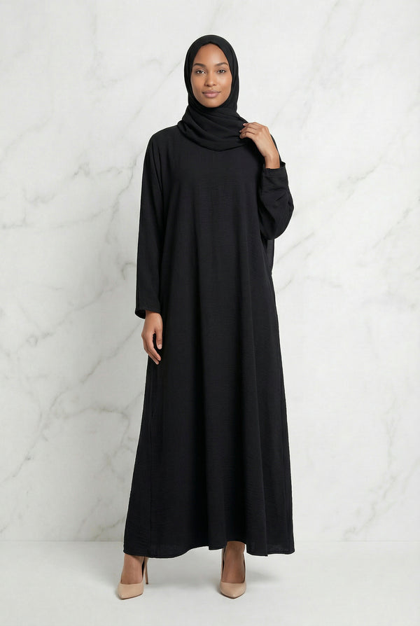 Kamila Casual Abaya Black 141