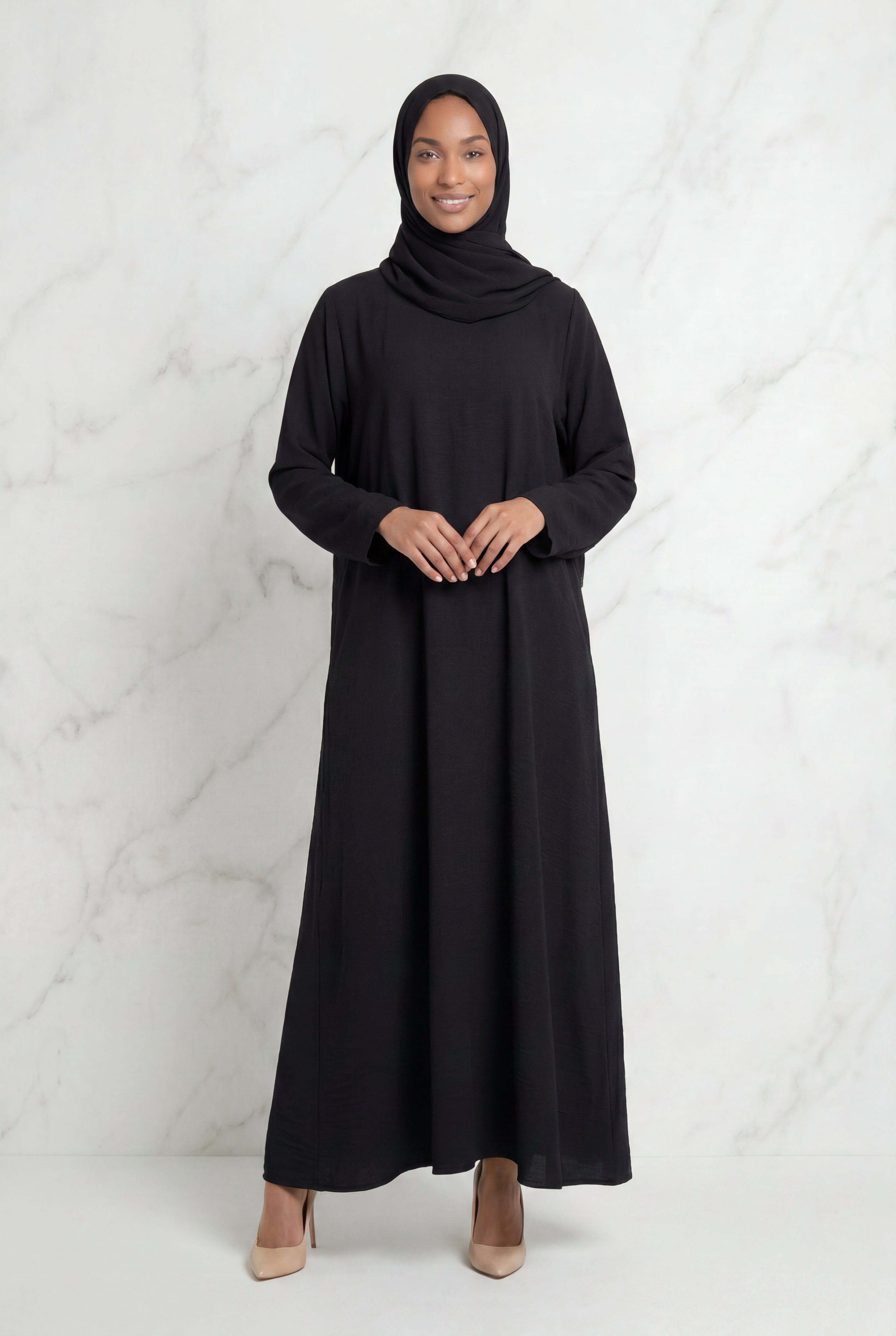 Kamila Casual Abaya Black 141