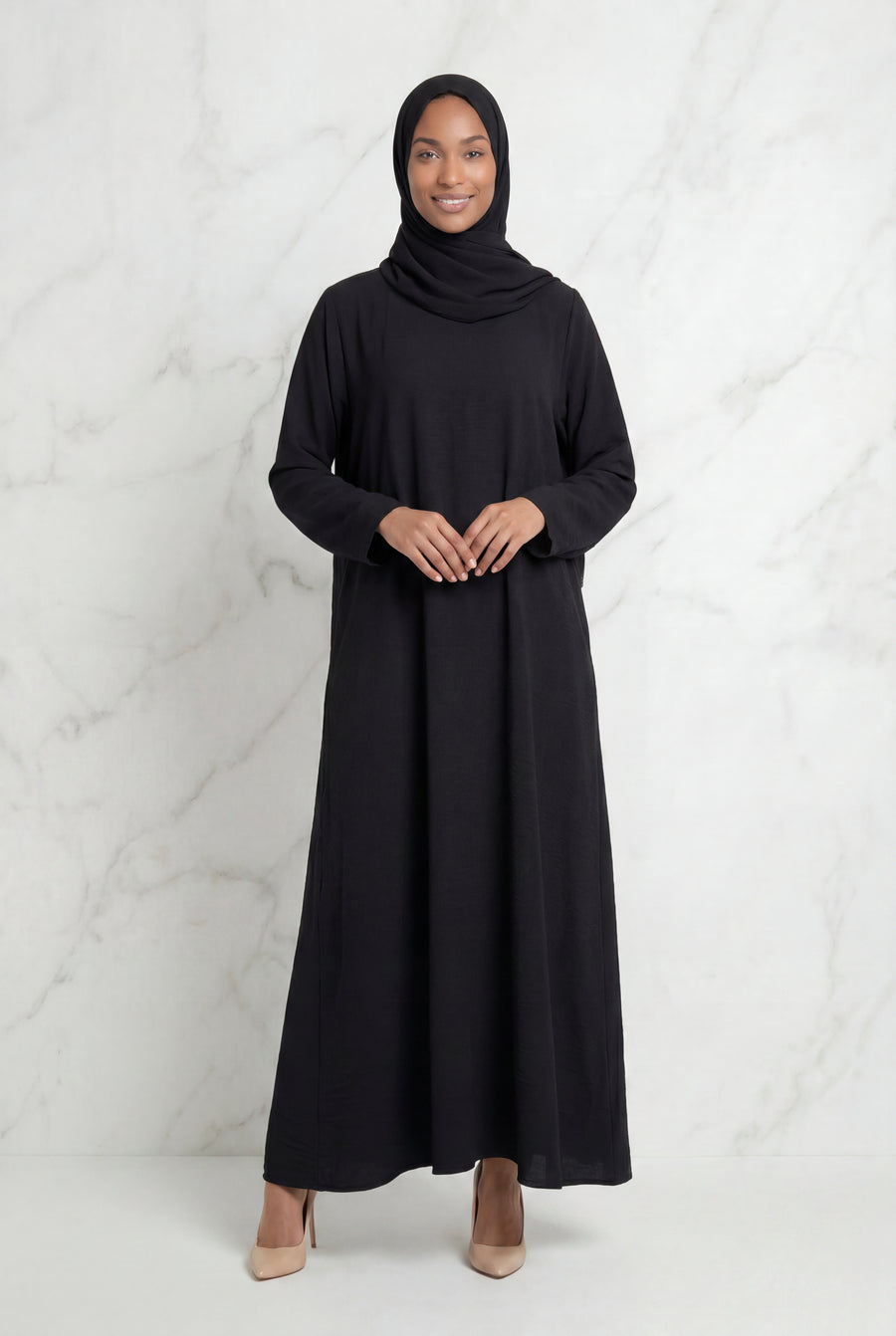 Kamila Casual Abaya Black 141