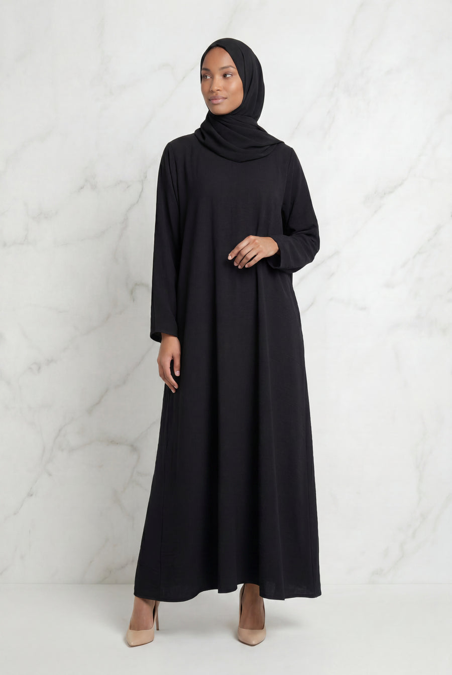 Kamila Casual Abaya Black 141