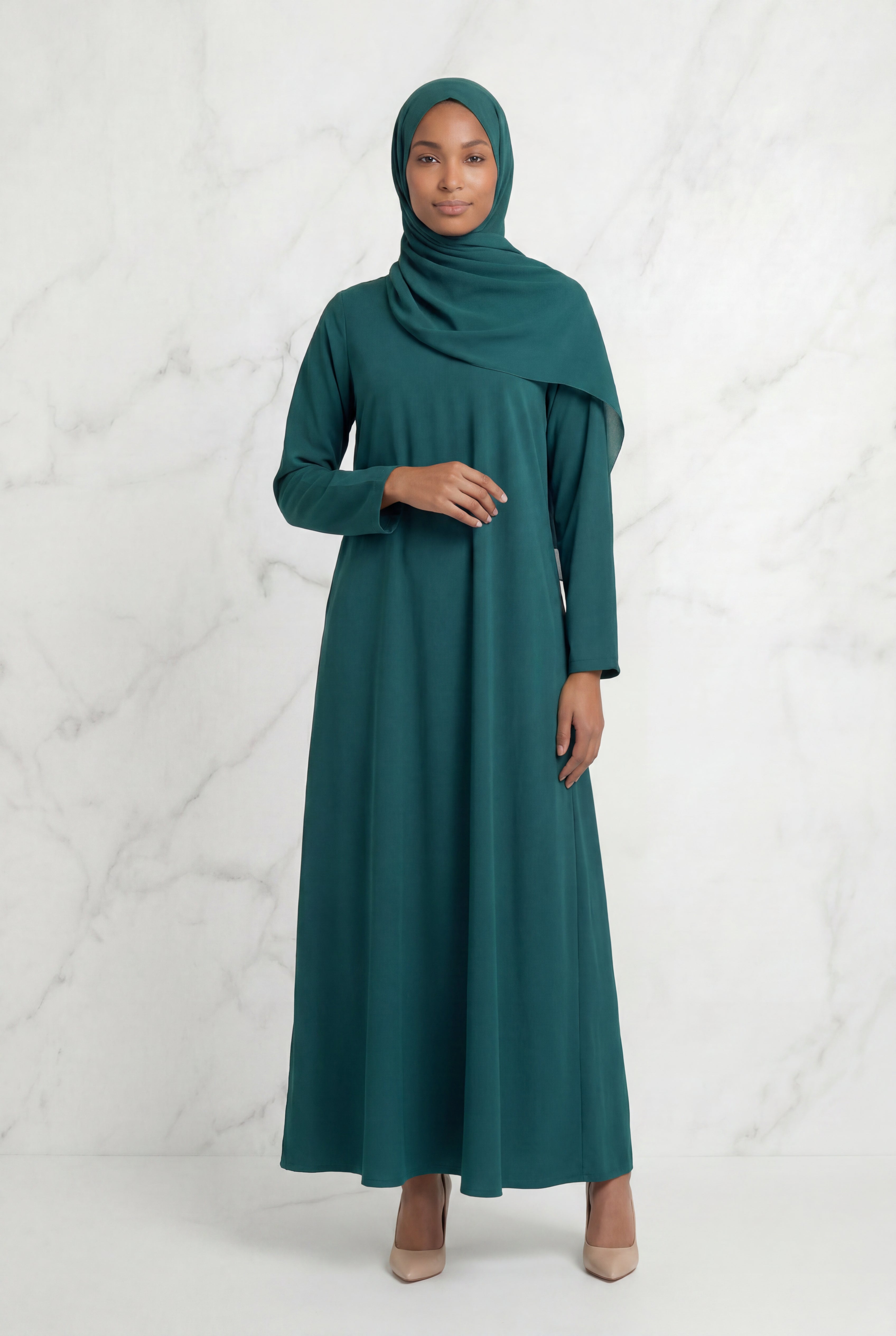 Kamila Casual Abaya Light Green 141