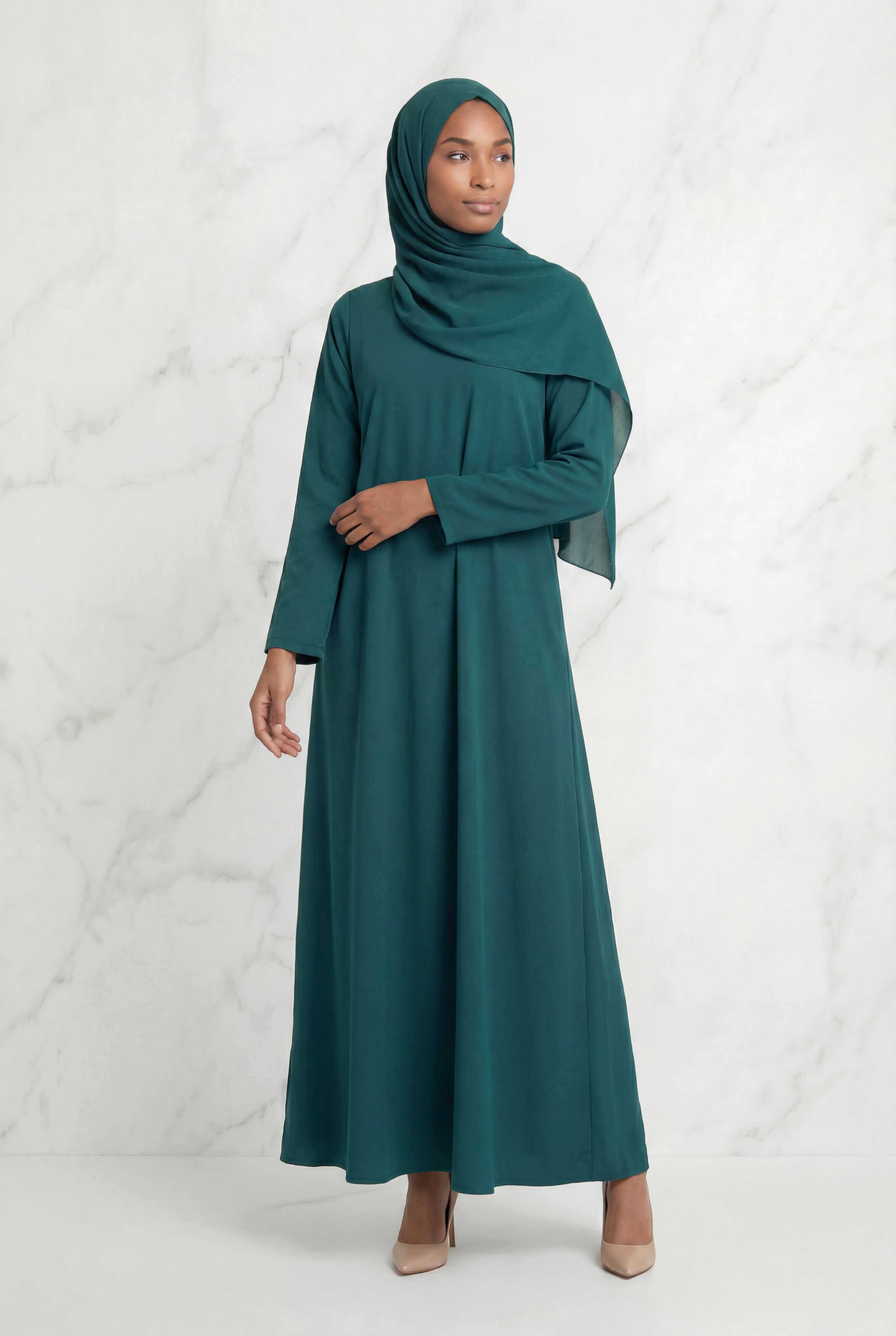 Kamila Casual Abaya Light Green 141