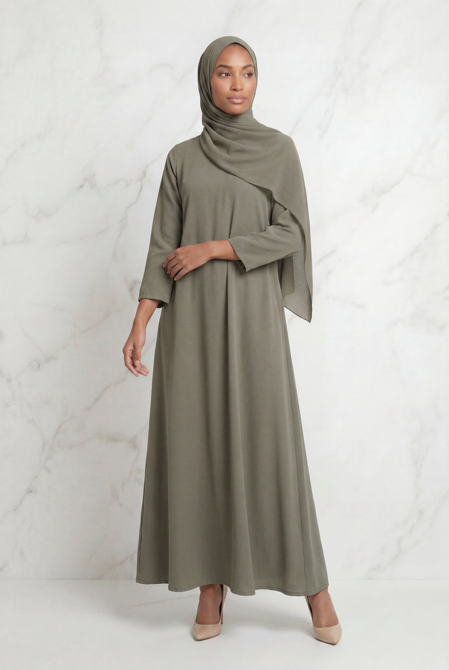 Kamila Casual Abaya Sage 141