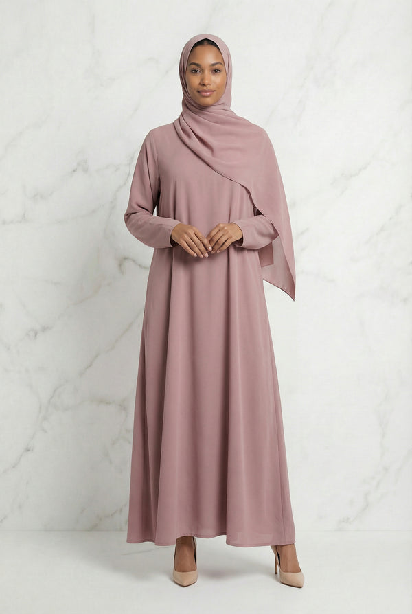 Kamila Casual Abaya Tea Pink 141