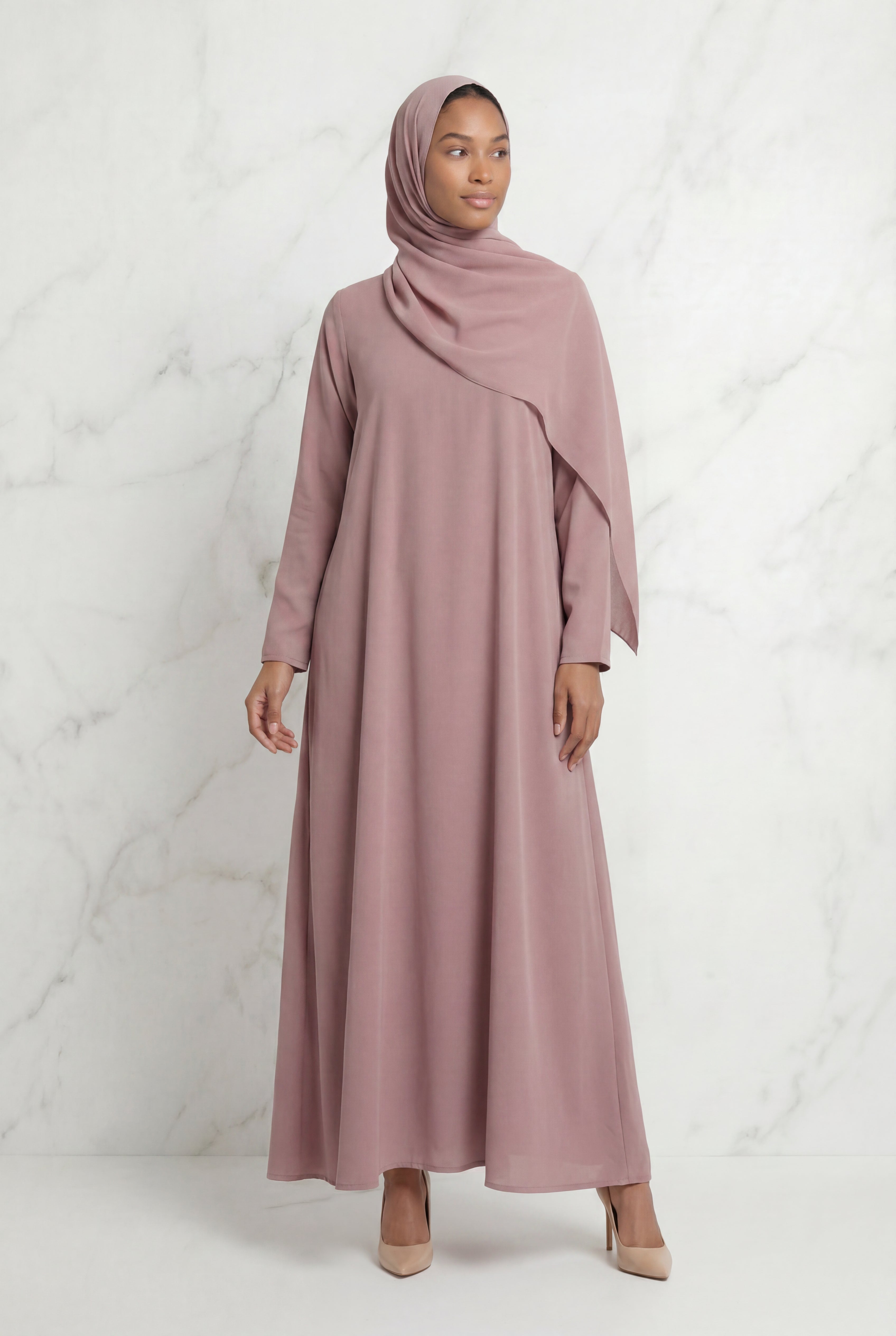 Kamila Casual Abaya Tea Pink 141