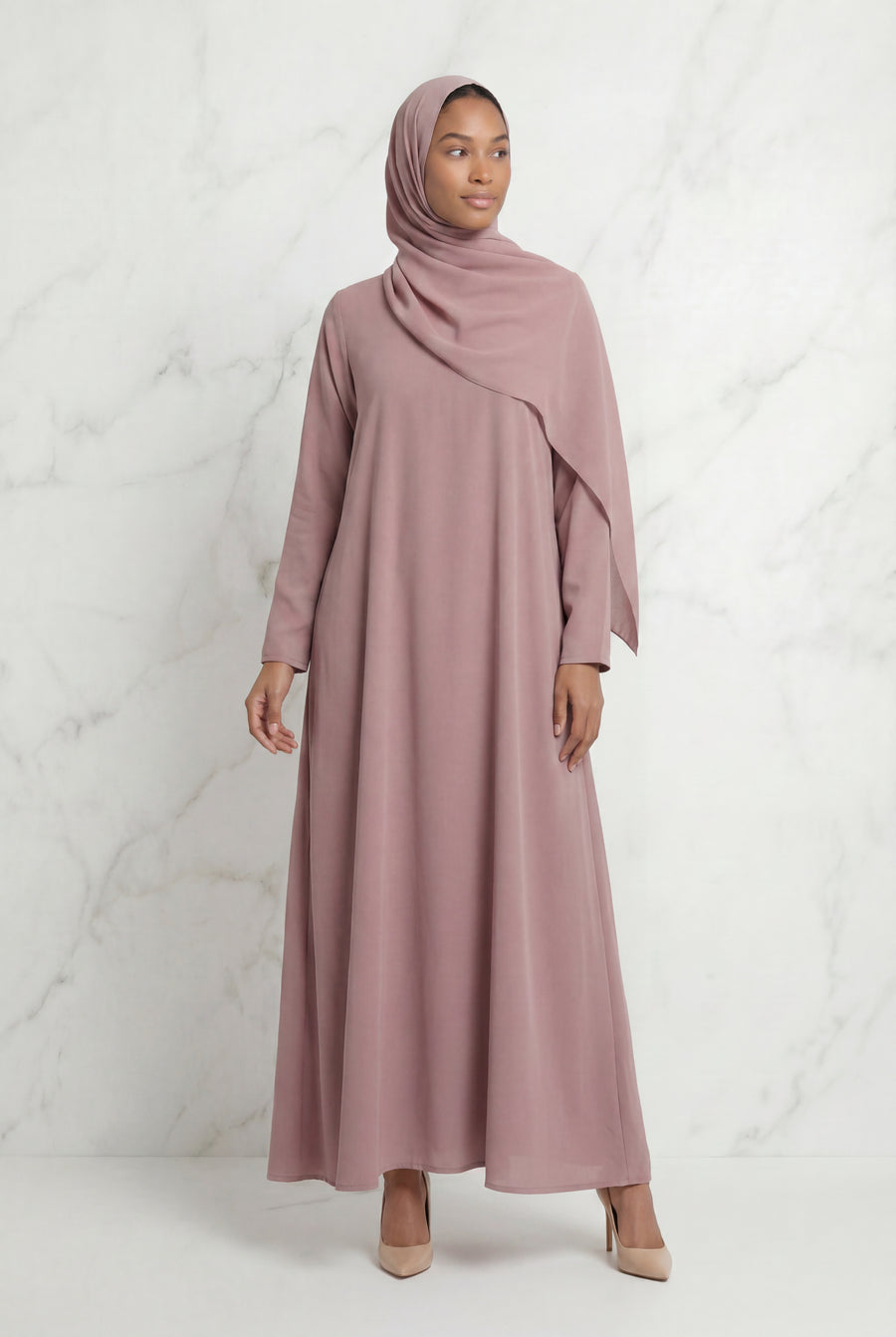 Kamila Casual Abaya Tea Pink 141