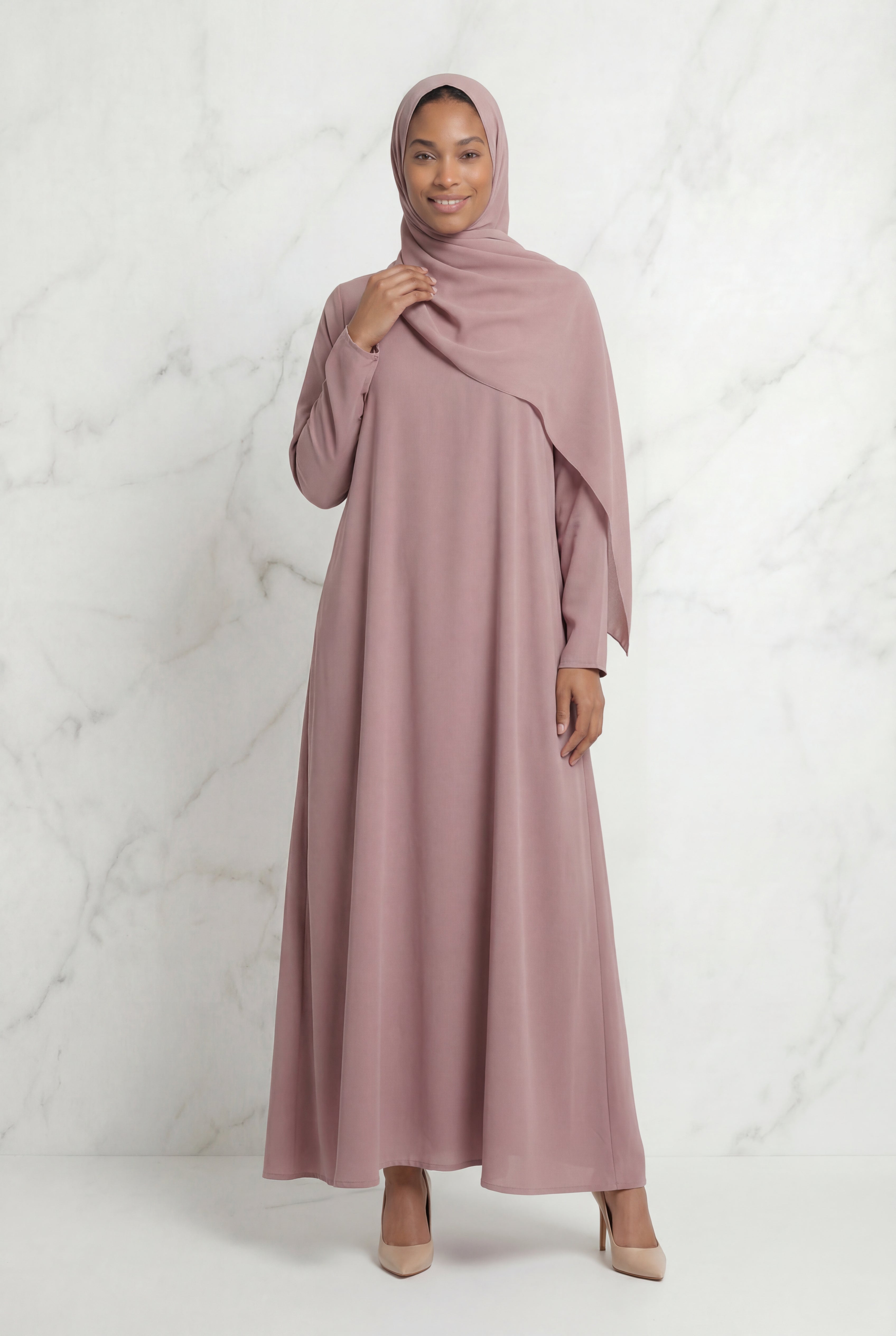 Kamila Casual Abaya Tea Pink 141