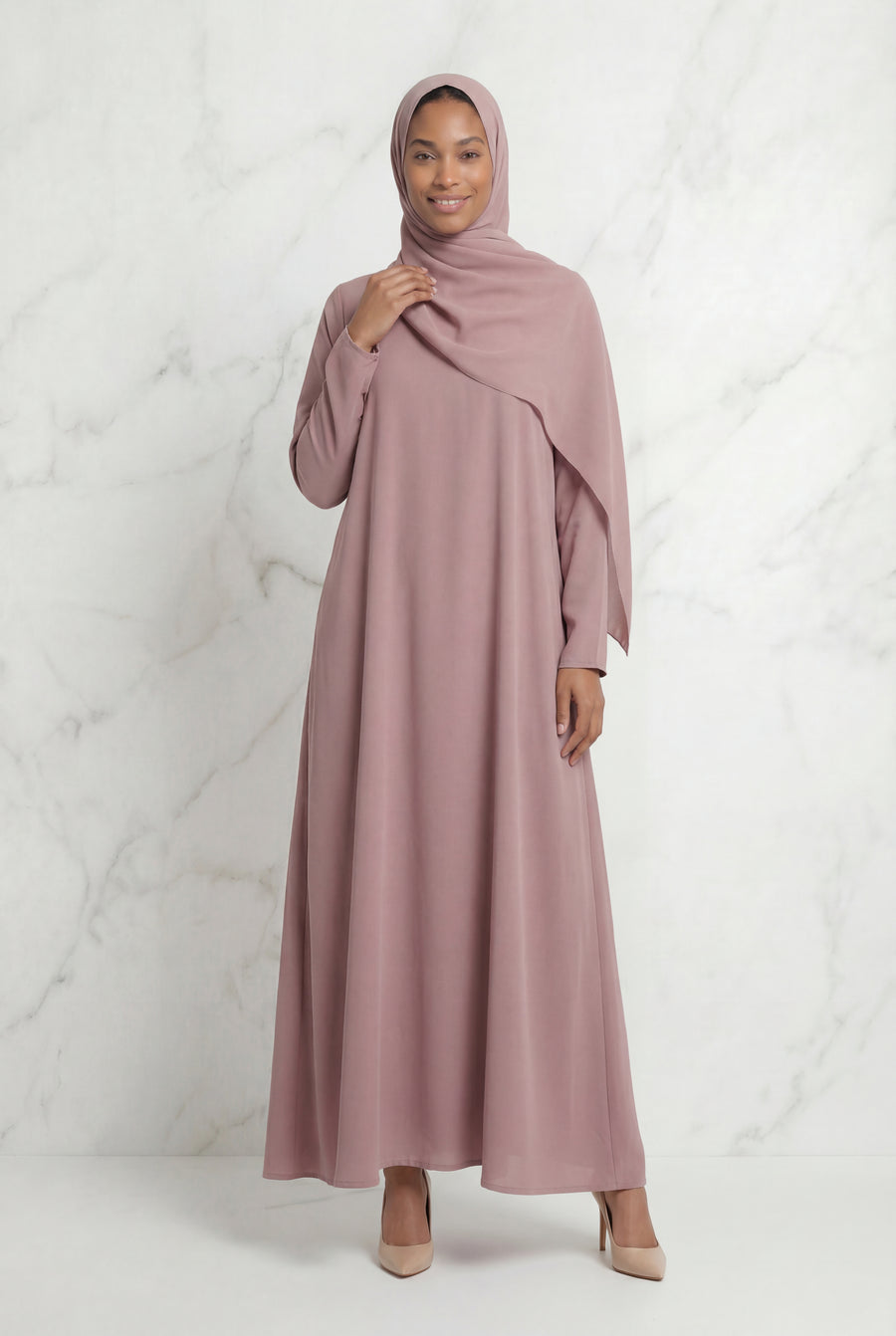 Kamila Casual Abaya Tea Pink 141