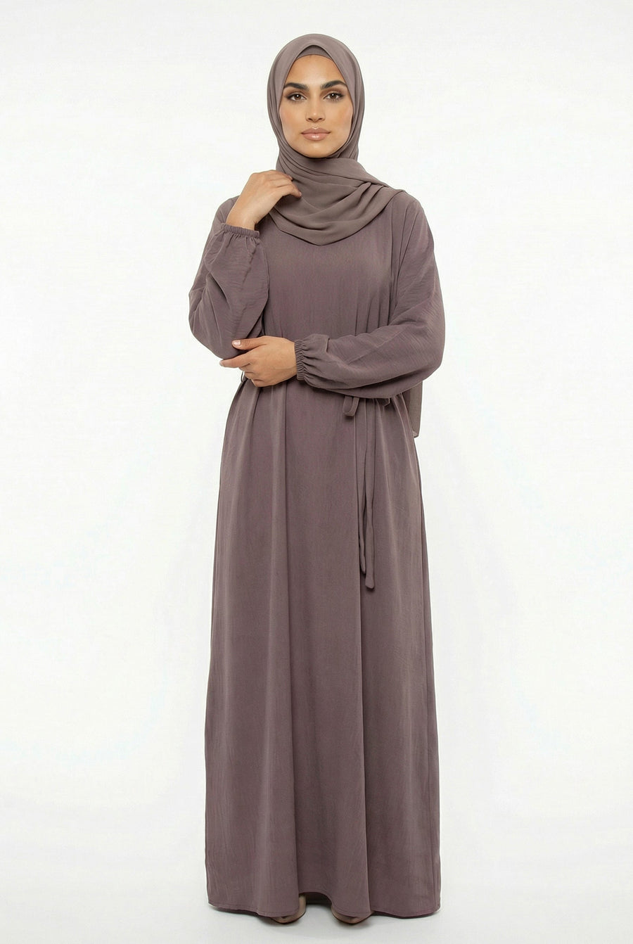 Textured Abaya Mauve ASL-618 Col 19