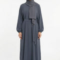 Textured Abaya Grey ASL-618 Col 36