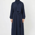 Textured Abaya Navy Blue ASL-618 Col 38