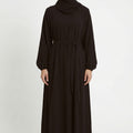 Textured Abaya Chocolate ASL-618 Col 48