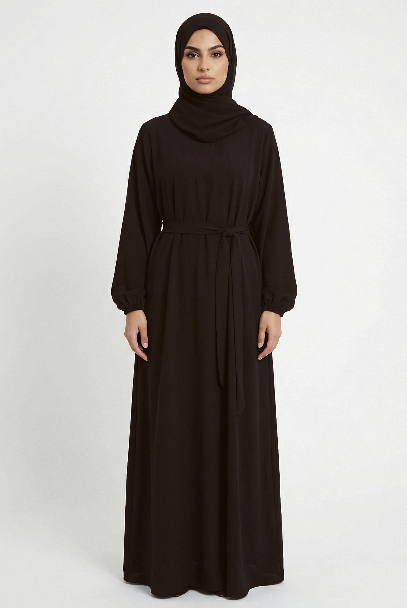 Textured Abaya Chocolate ASL-618 Col 48