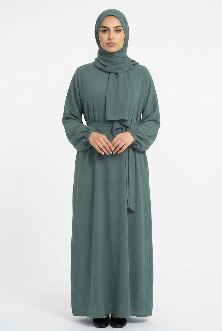 Textured Abaya Bluish Green ASL-618 Col 52