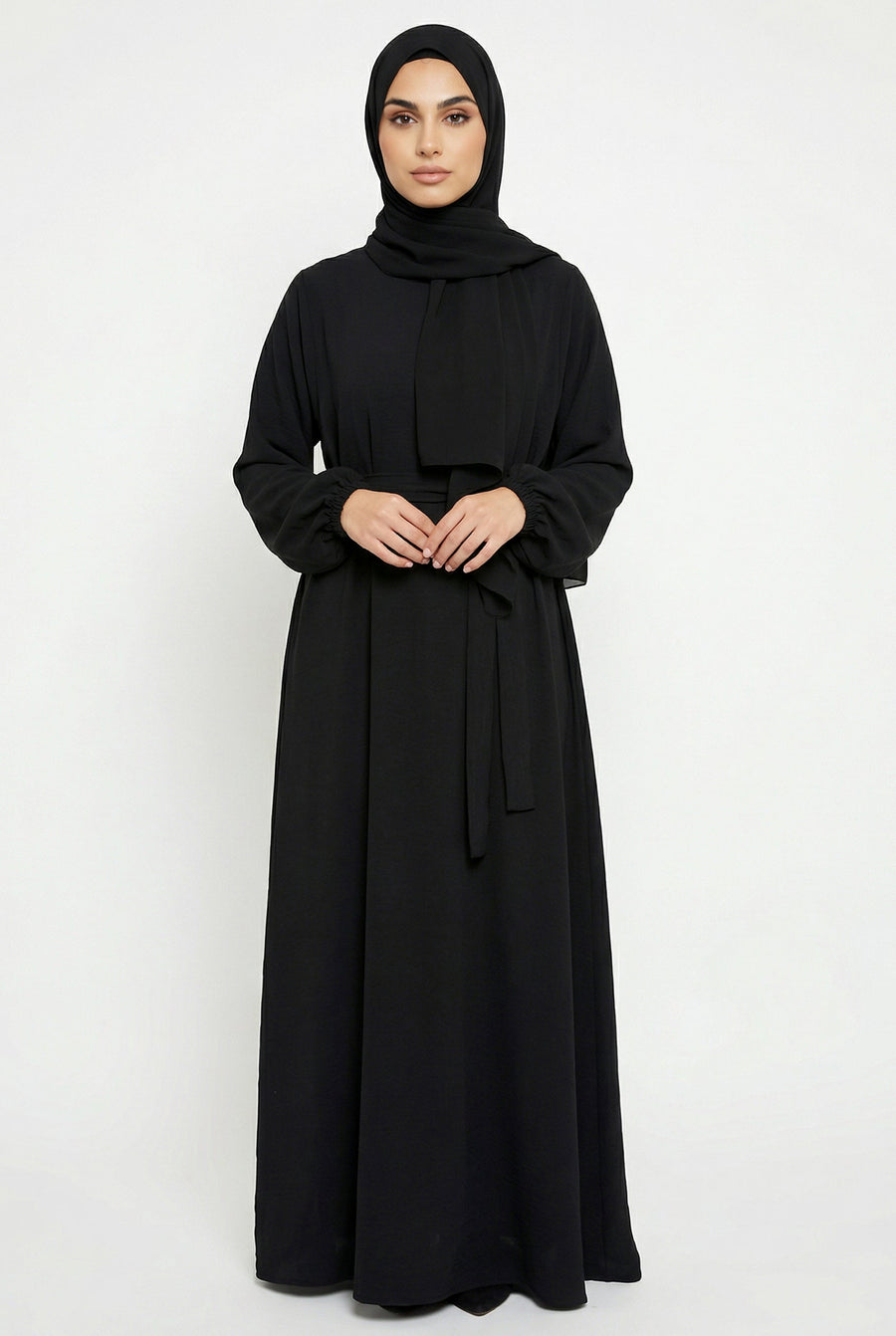 Textured Abaya Black ASL-618
