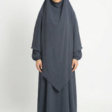 Textured Khimar Grey ASL-618K Col 36