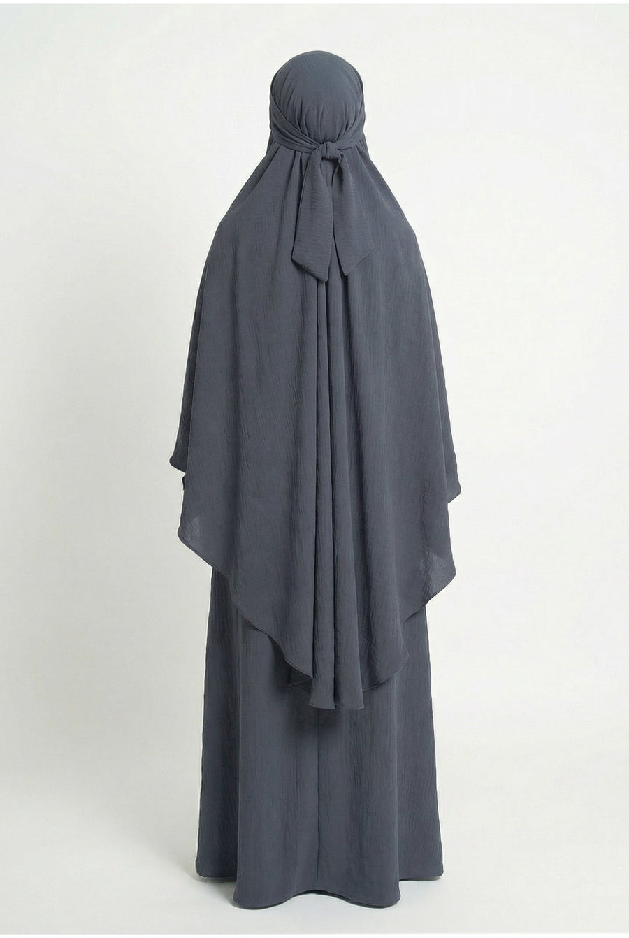 Textured Khimar Grey ASL-618K Col 36