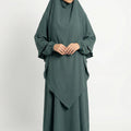 Textured Khimar Set Green ASL-618K Col 52