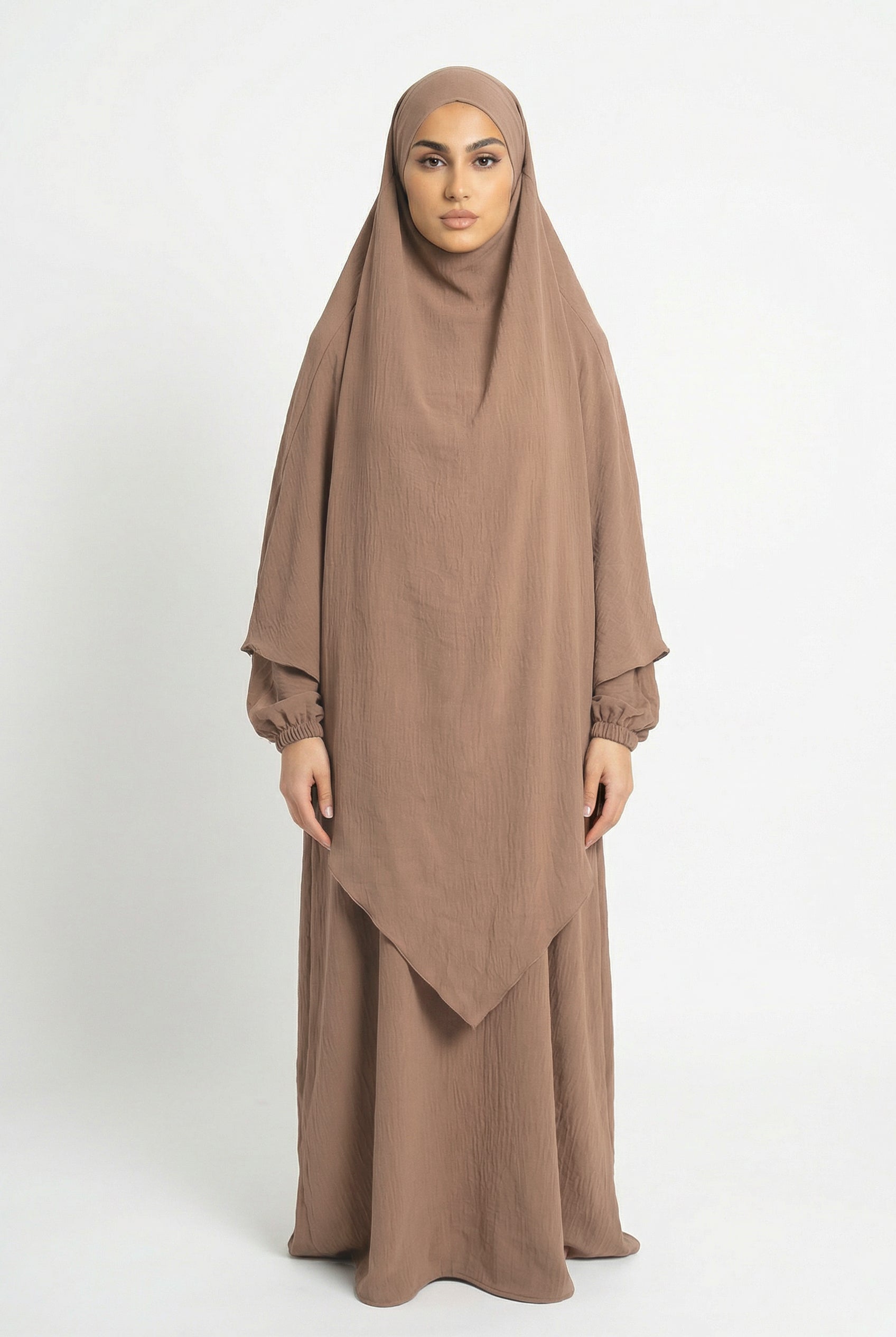 Textured Khimar Brown ASL-618K Col 7