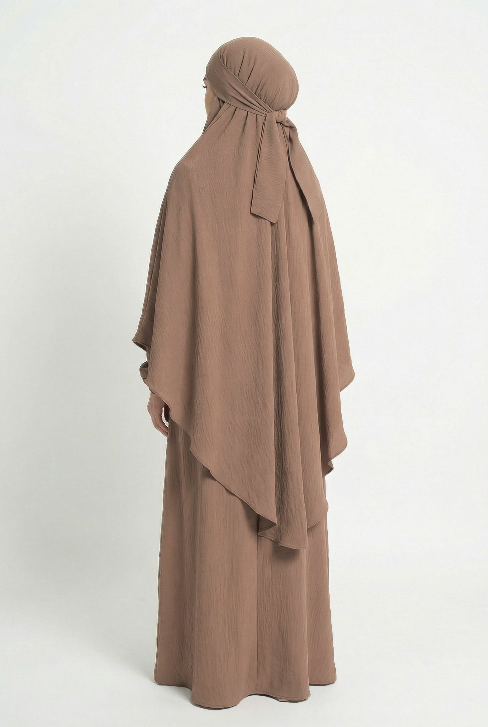 Textured Khimar Brown ASL-618K Col 7