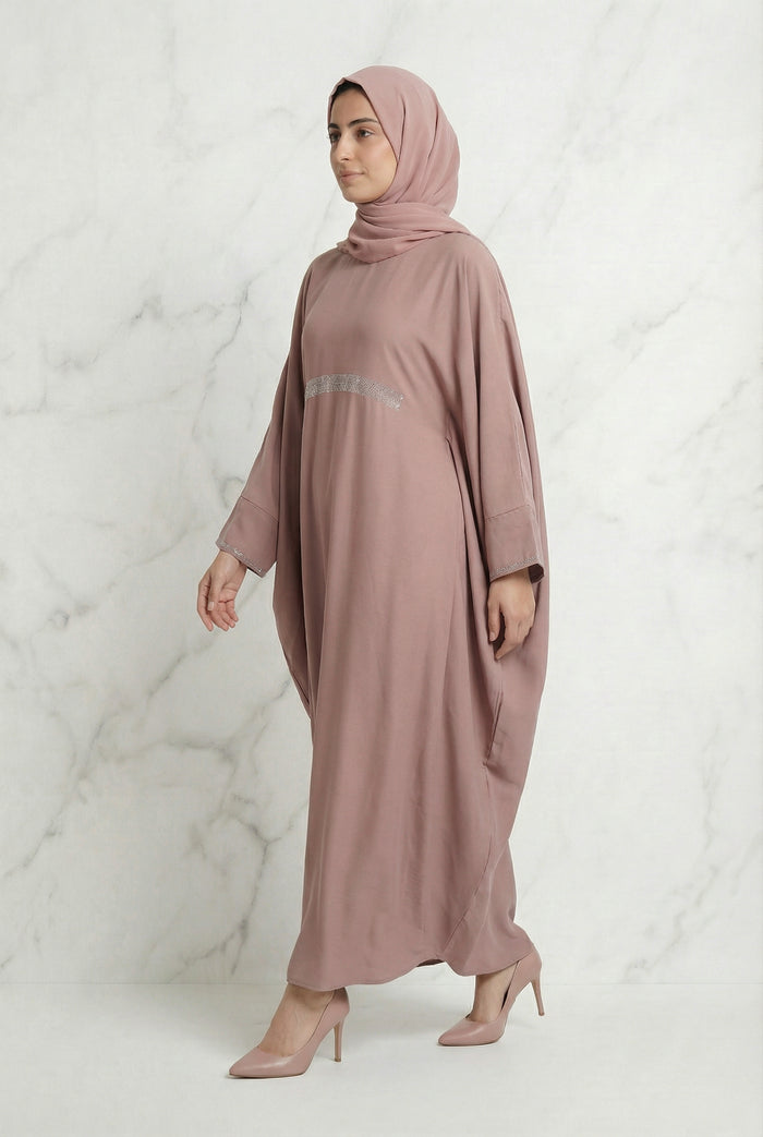 Bisma Batwing Abaya Soft Blush 646 Col 11