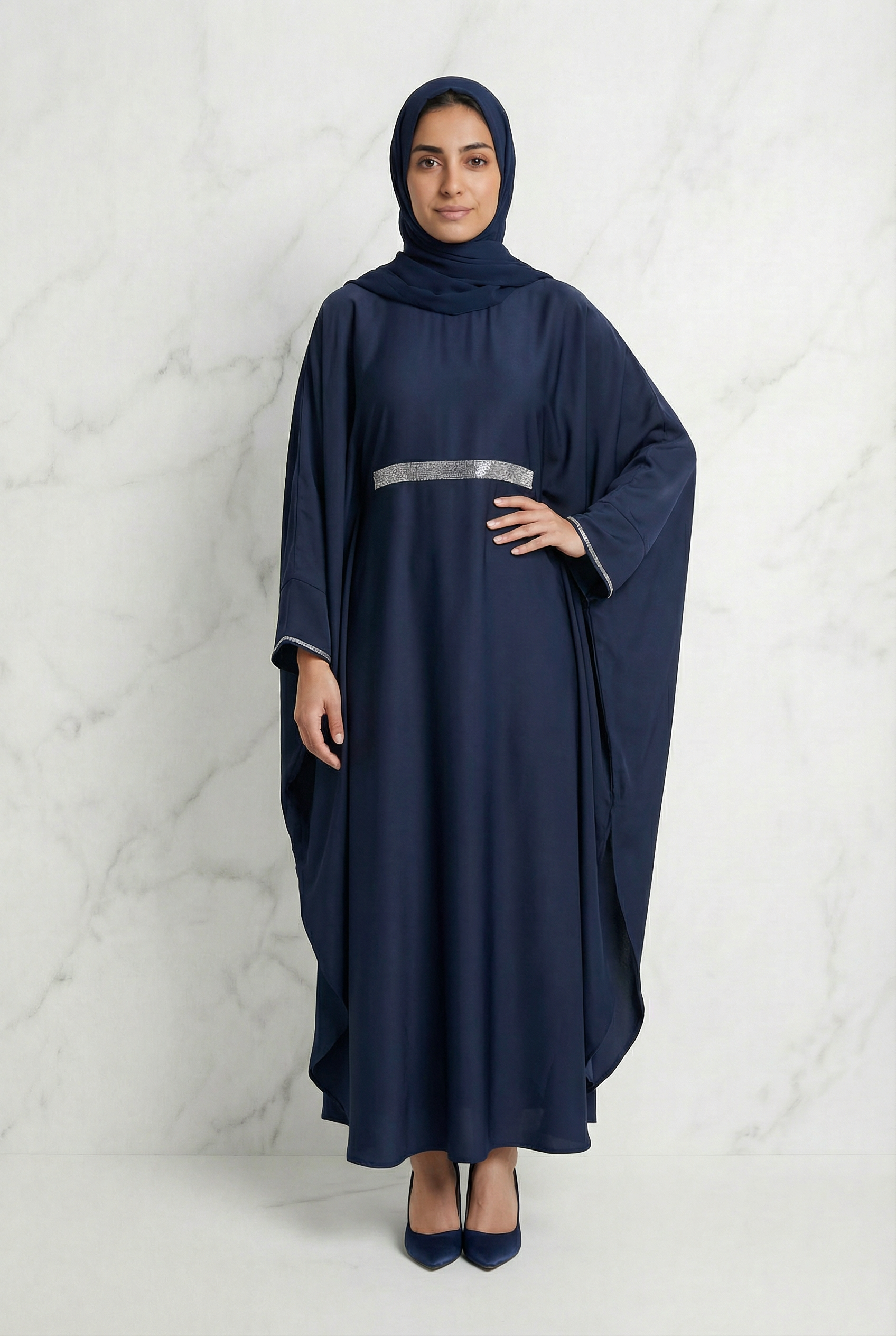 Bisma Batwing Abaya Dusty Rose 646 Col 25