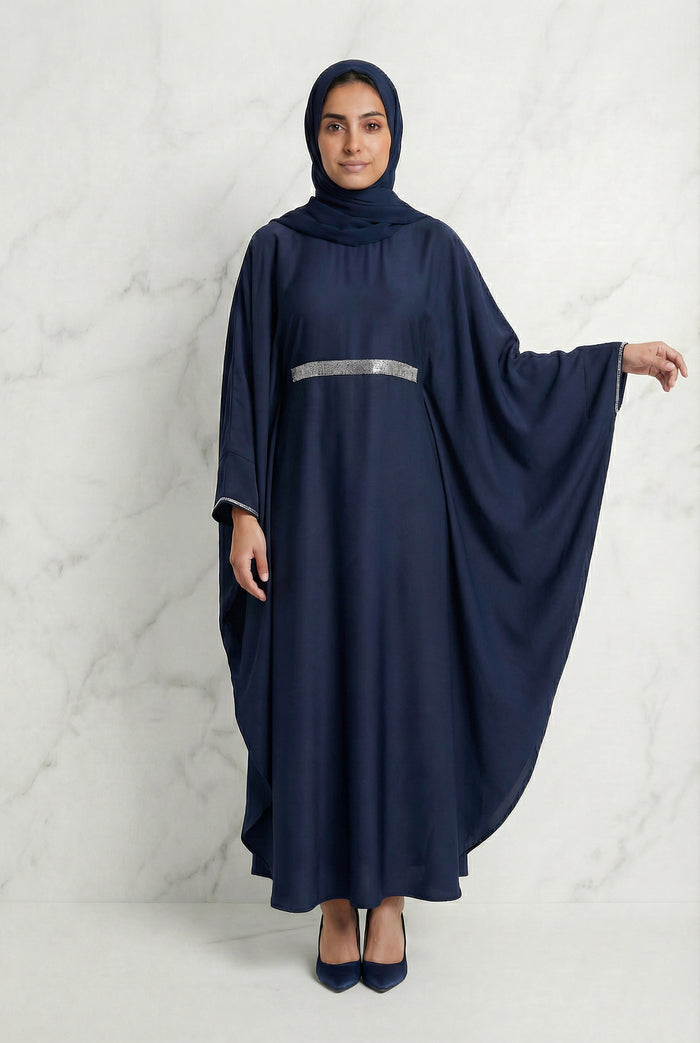 Bisma Batwing Abaya Deep Navy 646 Col 29