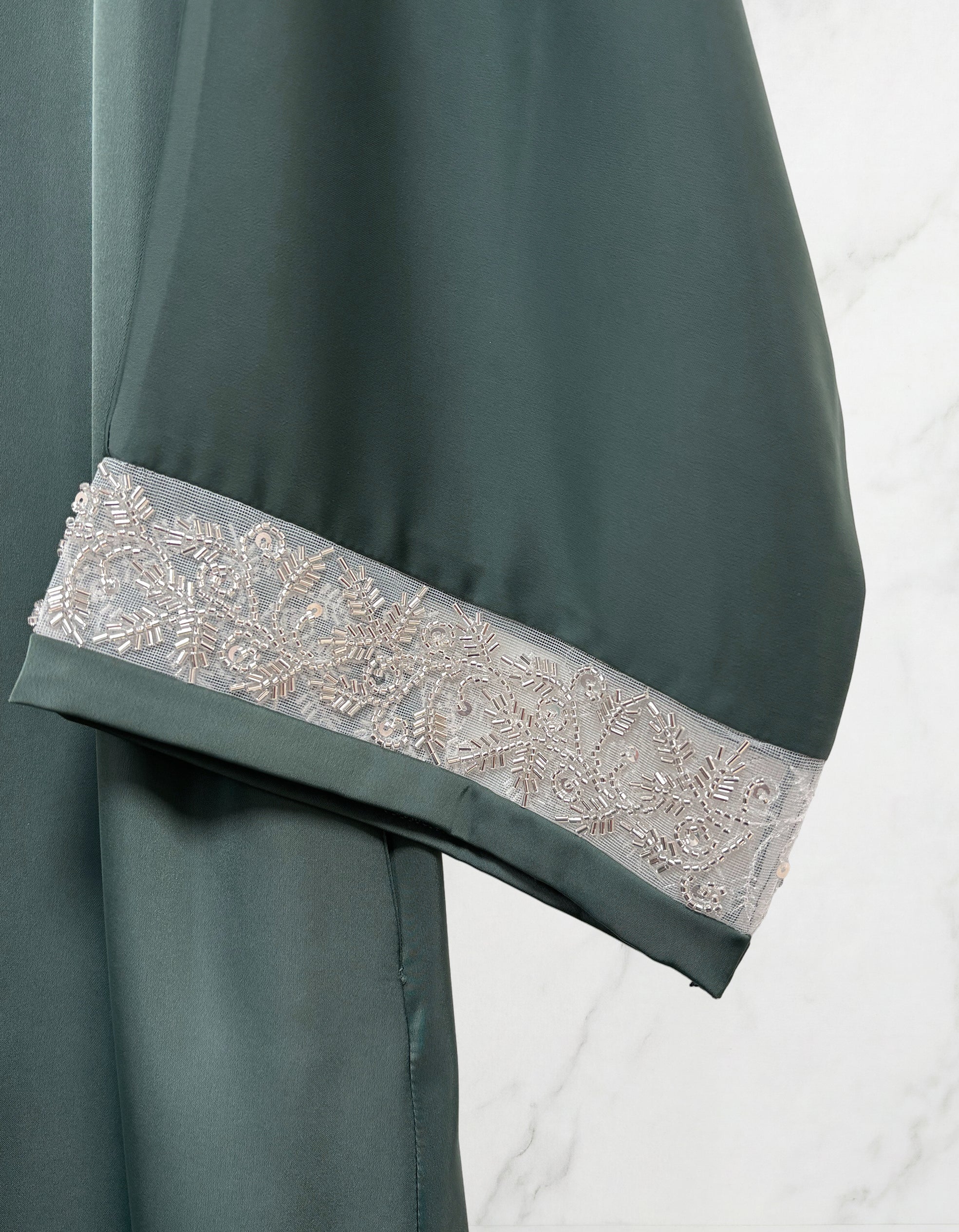 Emira Embroidered Abaya Green 652 Col 8