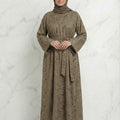 Yasmine Belted Floral Abaya 656 Col 03