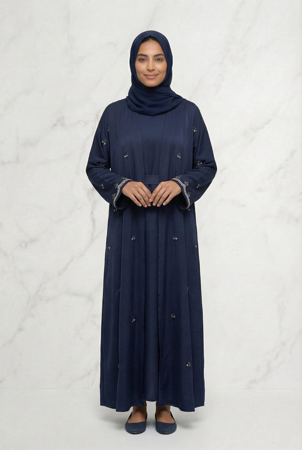 Embroidered Abaya Navy 658 Col 21