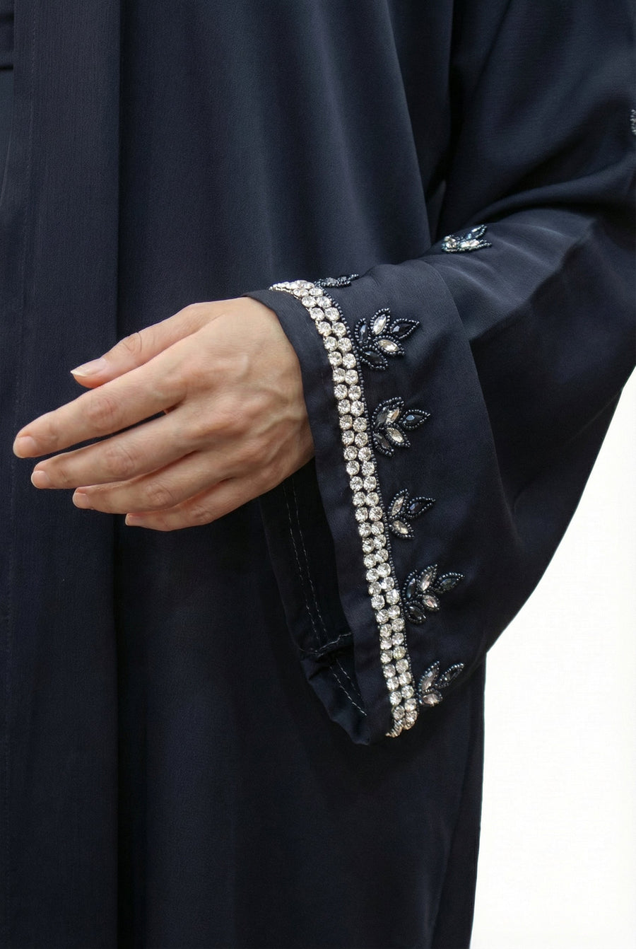 Embroidered Abaya Navy 658 Col 21
