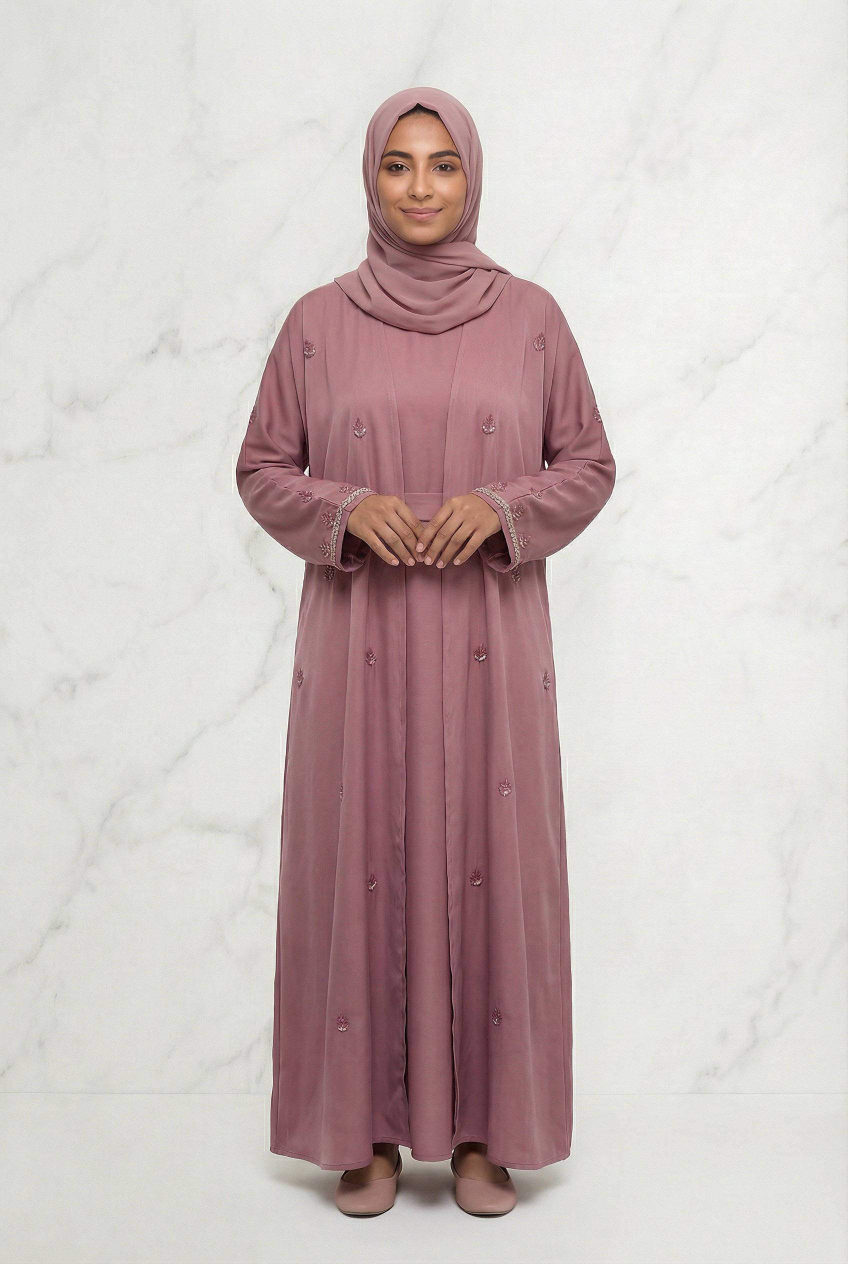 Embroidered Abaya Rose 658 Col 15