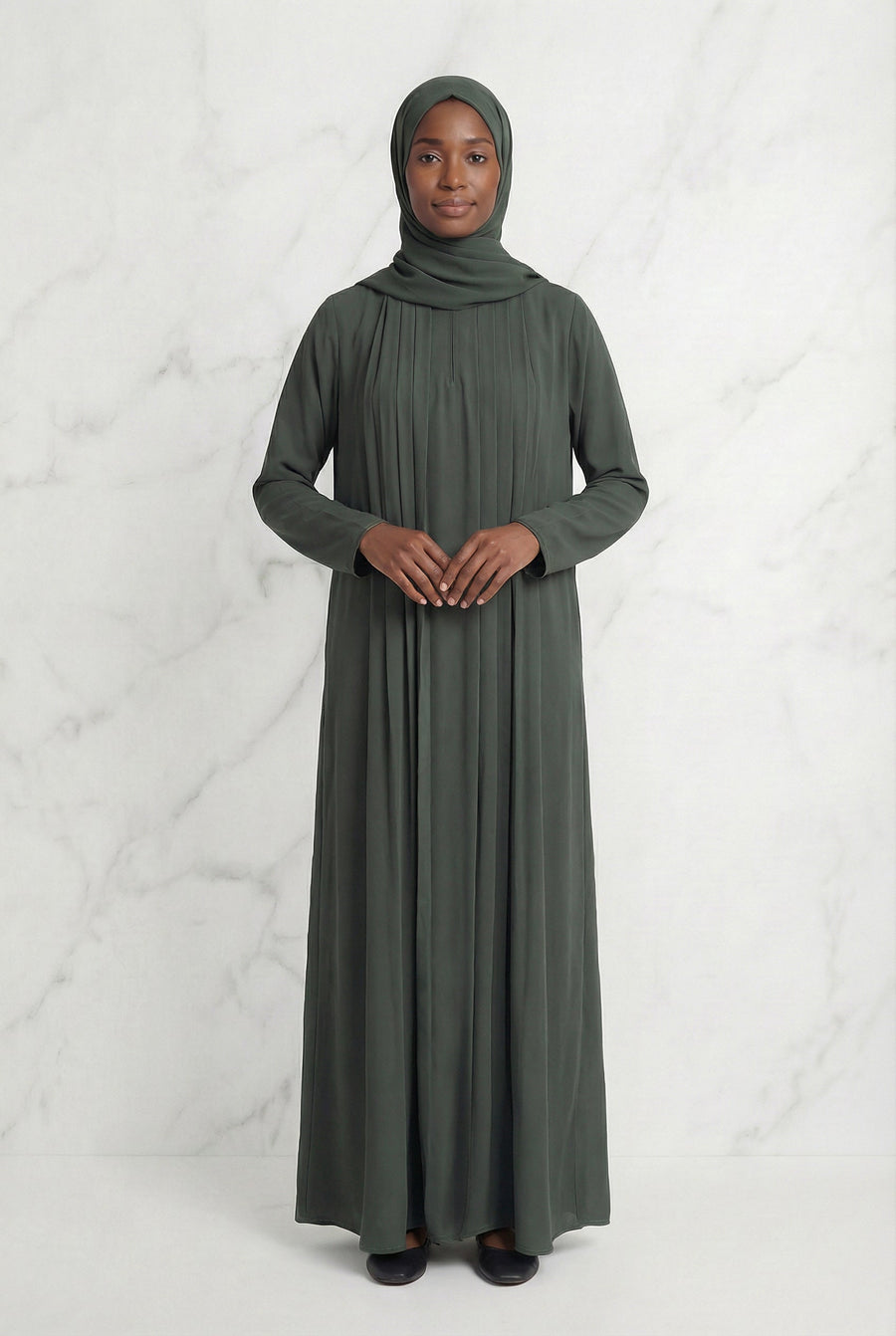 Classic Abaya Olive Green 659 Col 22