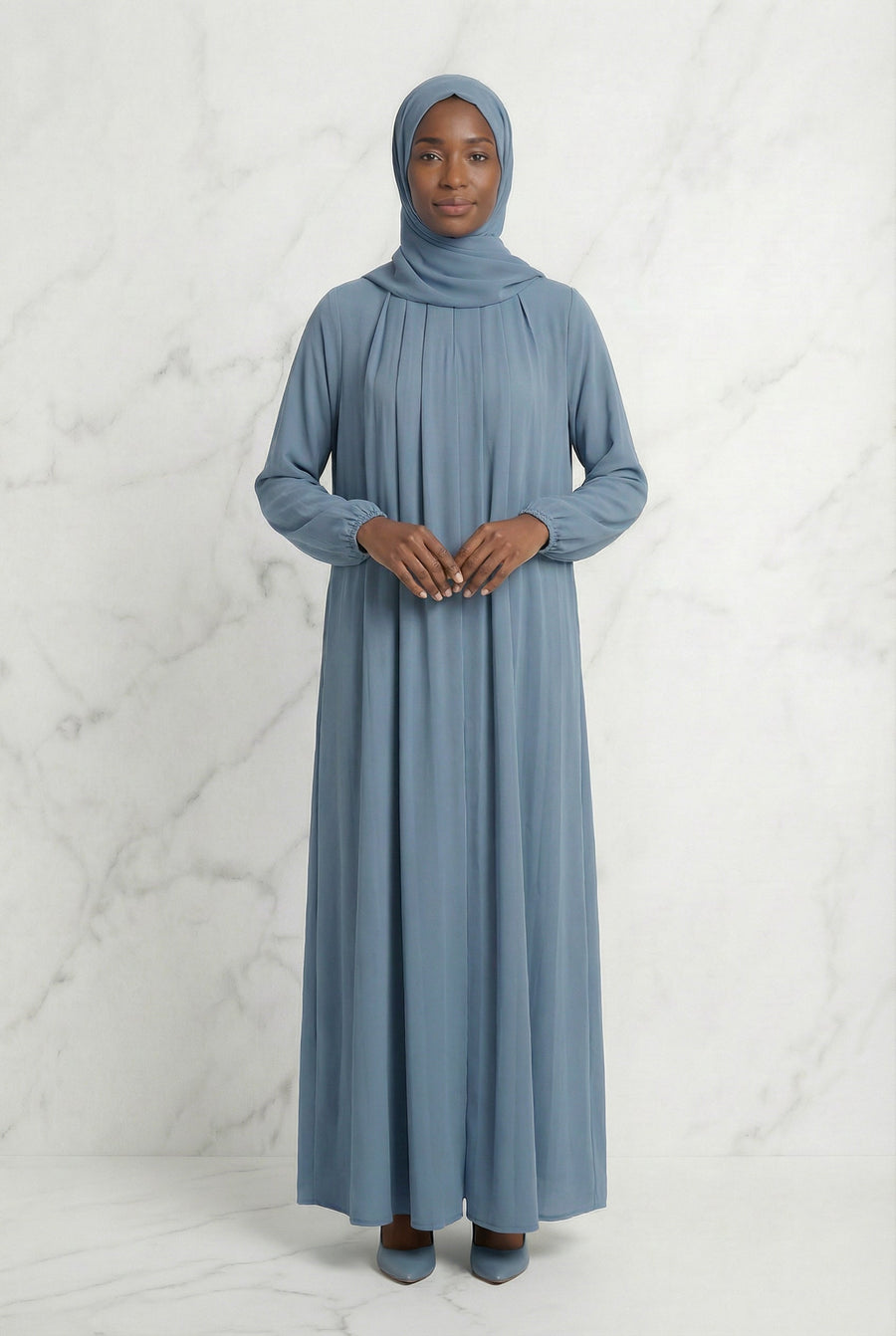 Classic Abaya Dusty Blue 659 Col 35