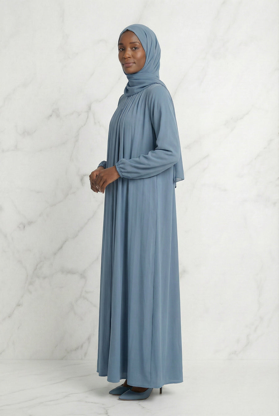 Classic Abaya Dusty Blue 659 Col 35