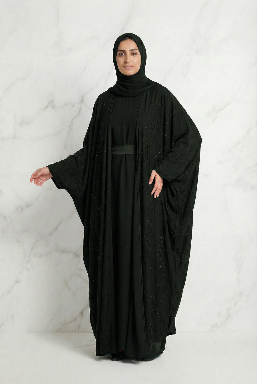 Liyana Batwing Abaya Olive 661 Col 31