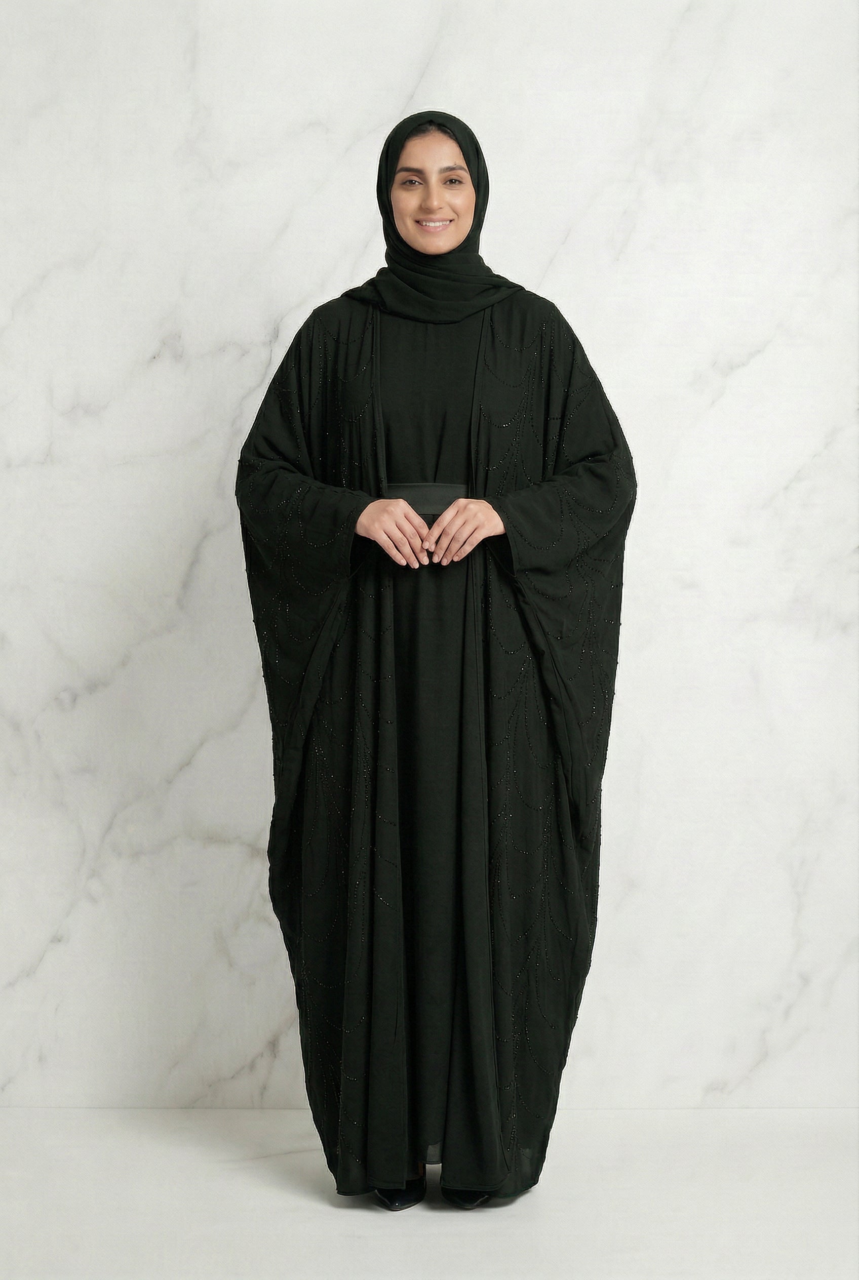 Liyana Batwing Abaya Olive 661 Col 31