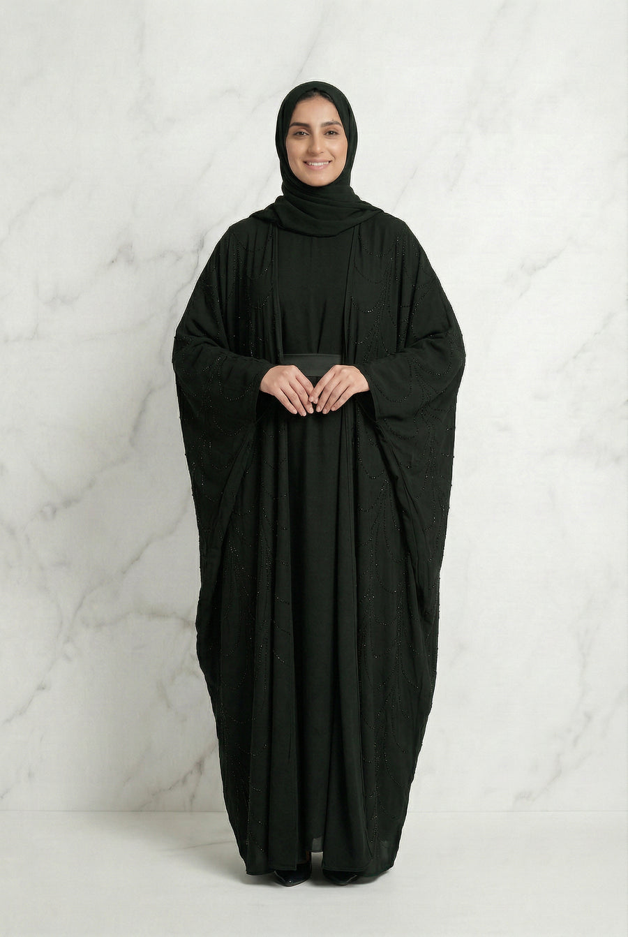 Liyana Batwing Abaya Olive 661 Col 31