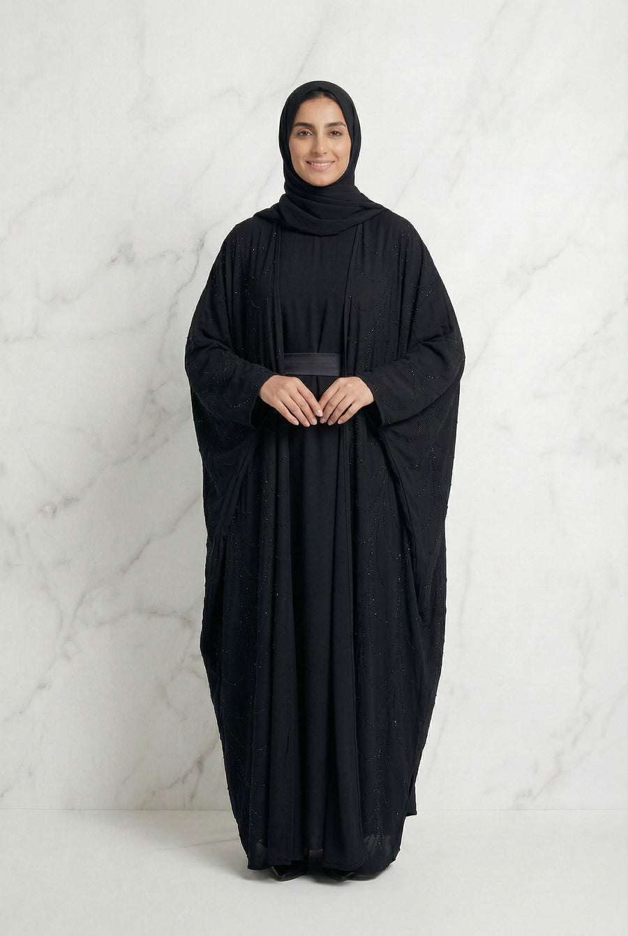 Liyana Batwing Abaya Black 661