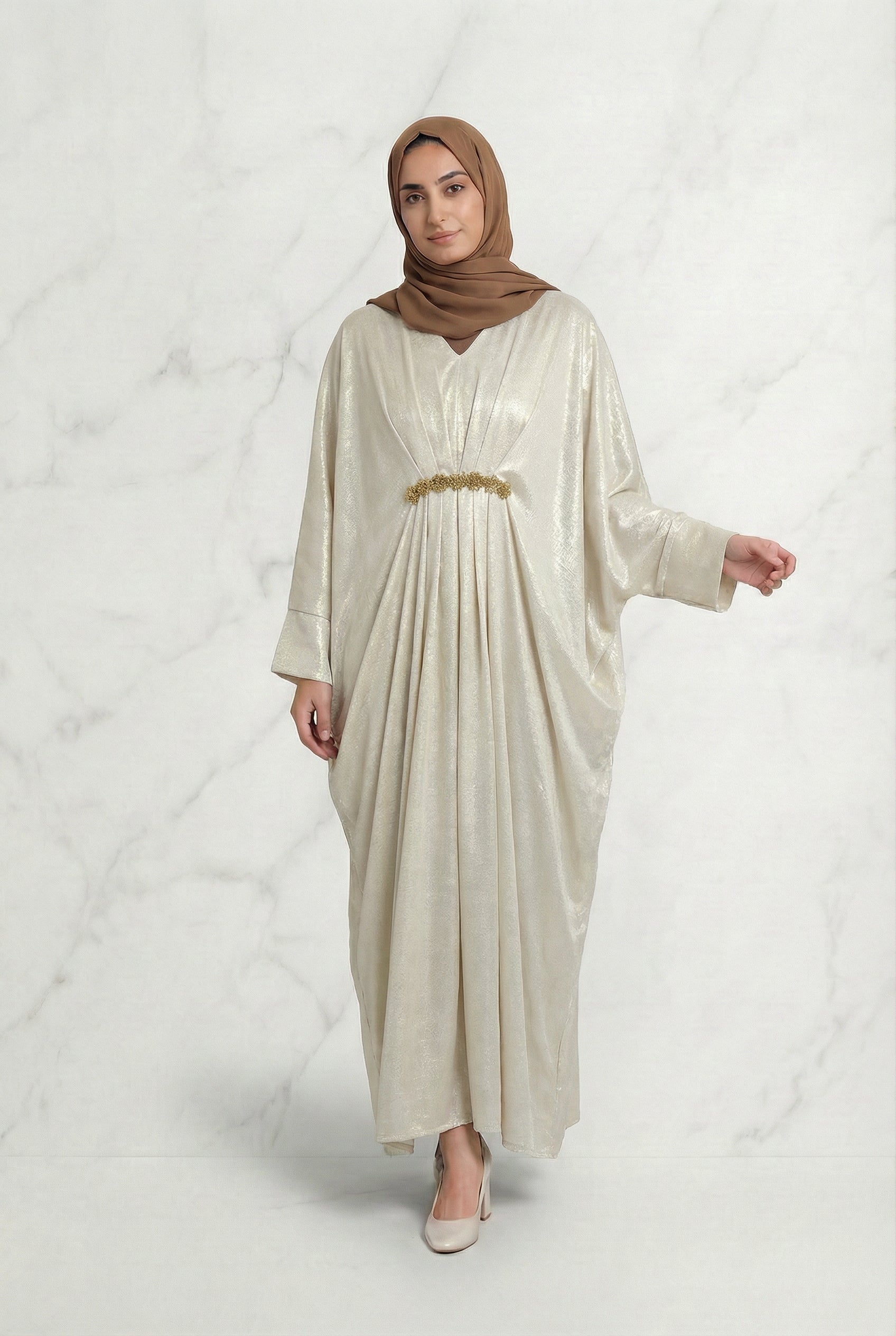 Shimmer Abaya Cream 669 Col 11