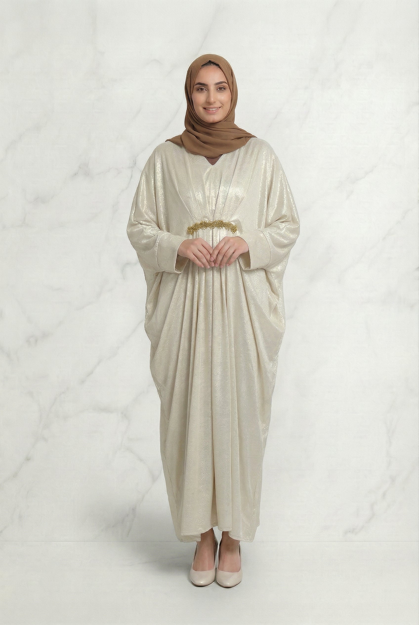 Shimmer Abaya Cream 669 Col 11