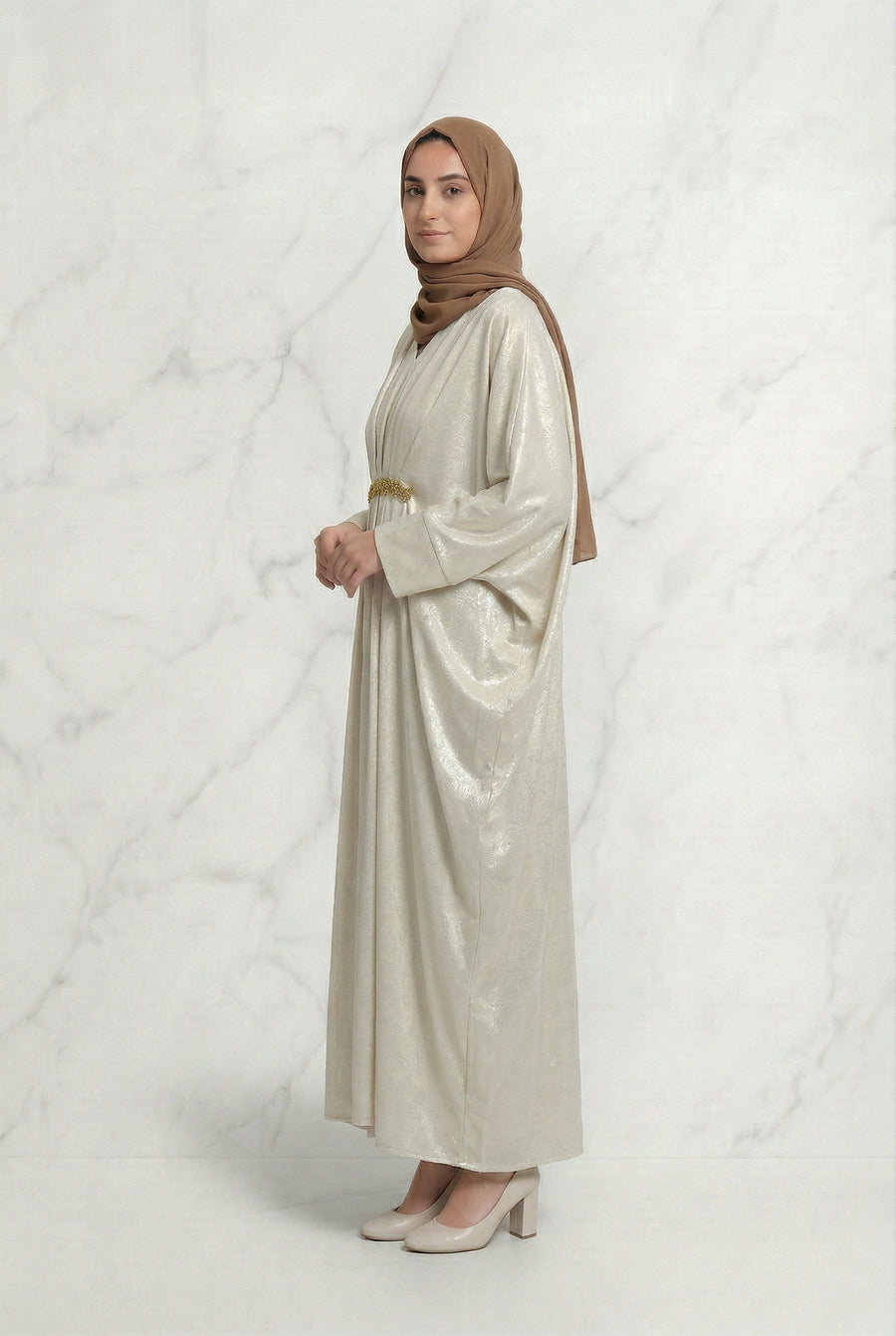 Shimmer Abaya Cream 669 Col 11