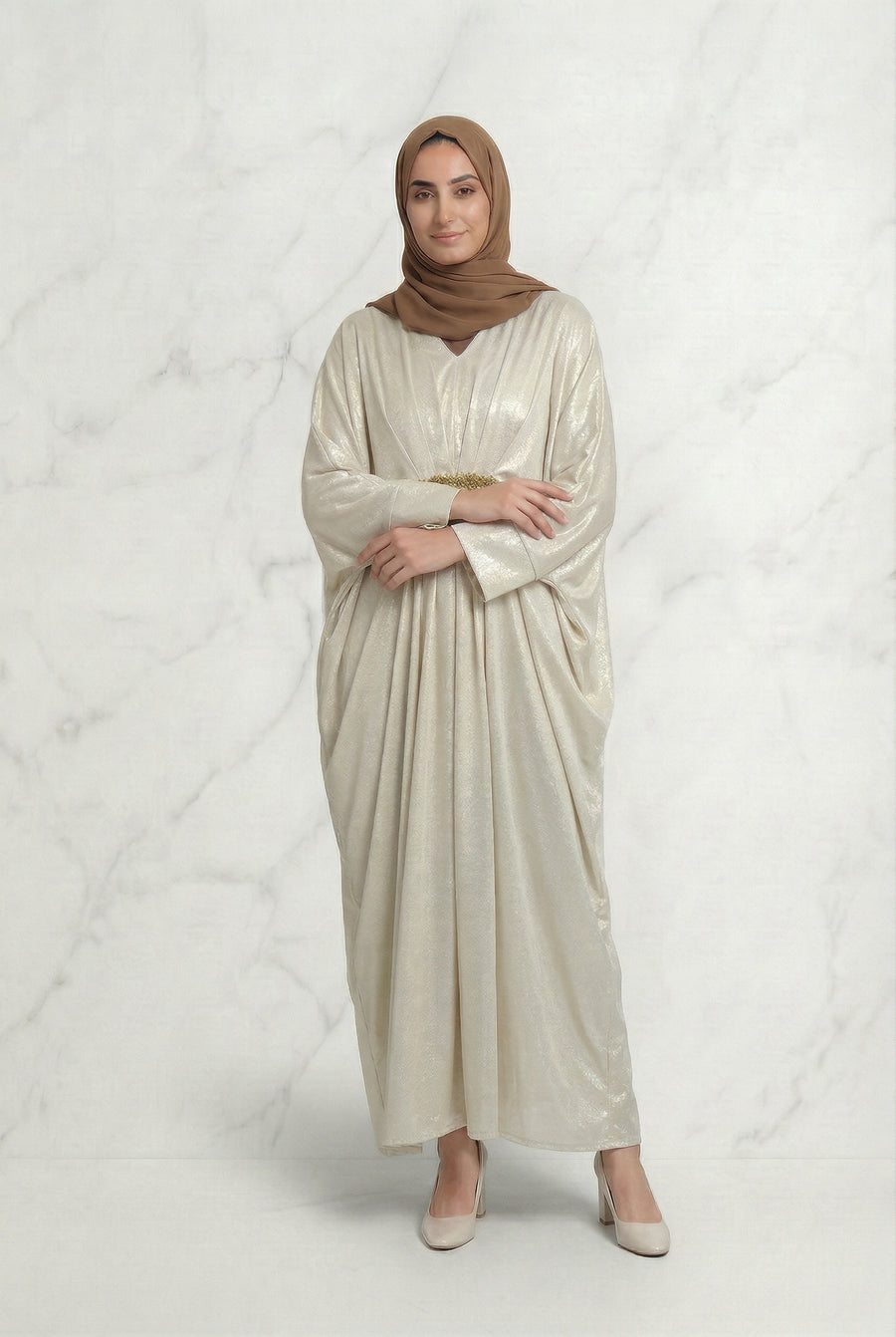 Shimmer Abaya Cream 669 Col 11